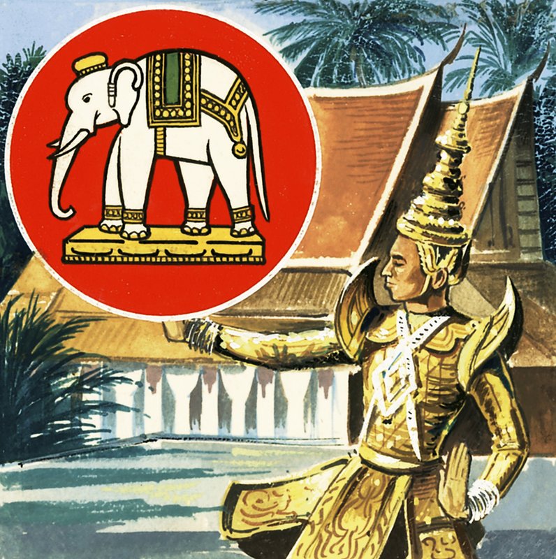 象、タイの紋章 作： 英語学校