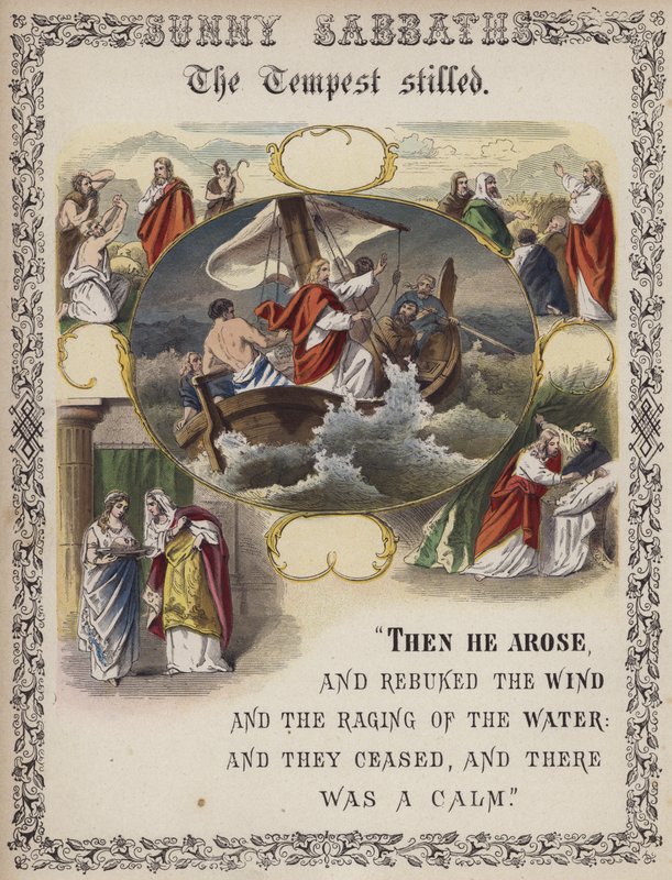 The tempest stilled (coloured engraving) 作： 英語学校