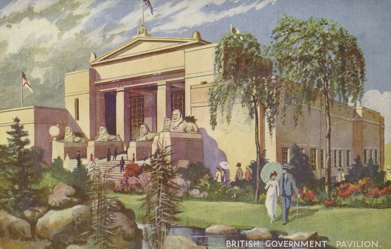 イギリス政府パビリオン、大英帝国展、ウェンブリー、1924 作： アーネスト・コフィン