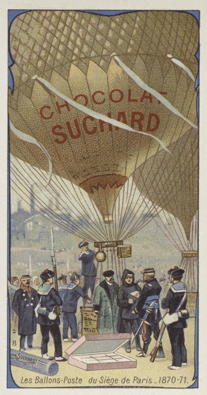 1870年から1871年までの日露戦争、パリ包囲戦でのメールバルーン 作： ヨーロピアンスクール