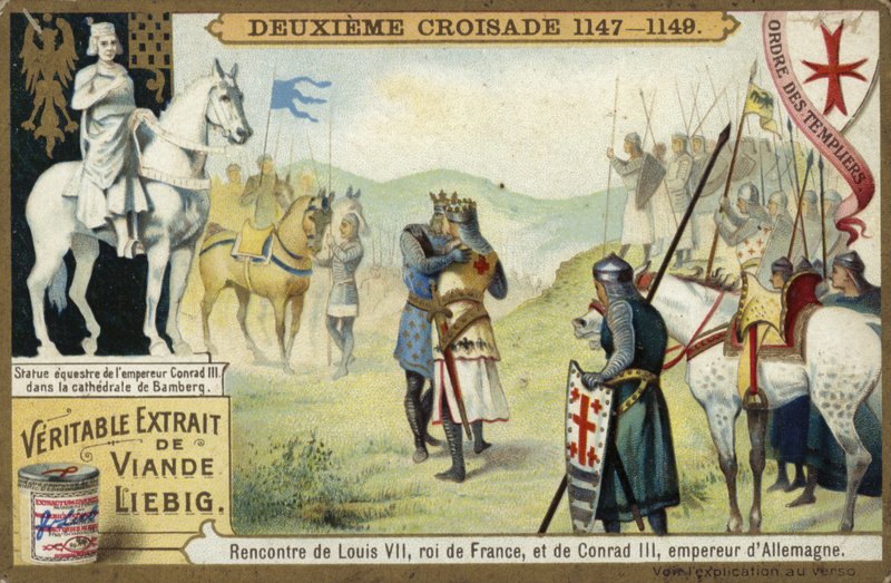 フランス国王ルイ7世とドイツ皇帝コンラッド3世の会議、第2十字軍、1147-1149 作： ヨーロピアンスクール