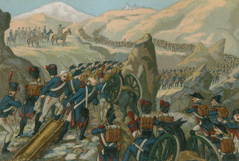 1800年5月、グレートセントバーナード峠を越えてイタリアにナポレオン軍 作： ヨーロピアンスクール