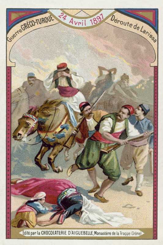 1897年4月24日、グレコトルコ戦争、ラリッサでのギリシャ人の敗走 作： ヨーロピアンスクール