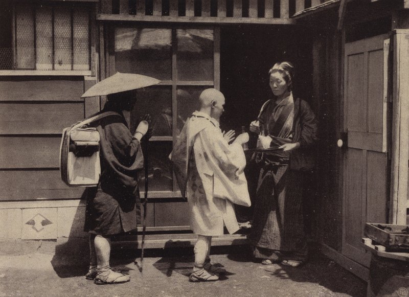 京都、巡礼者（モノクロ写真） 作： ヨーロッパの写真家