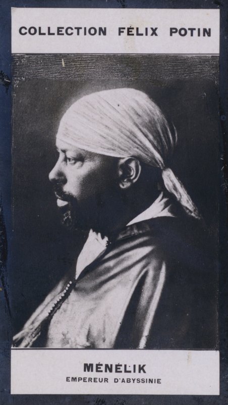 アビシニアン皇帝メネリック（1844年）（モノクロ写真 作： ヨーロッパの写真家