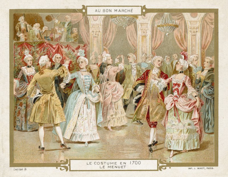 1700年の衣装：メヌエットを踊る 作： ヨーロピアンスクール