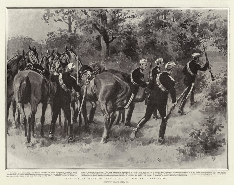Bisley Meeting、Mounted Scouts Competition 作： フランク・ダッド