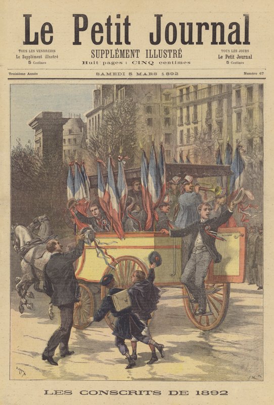 1892年のフランス陸軍徴兵 作： フランス語学校