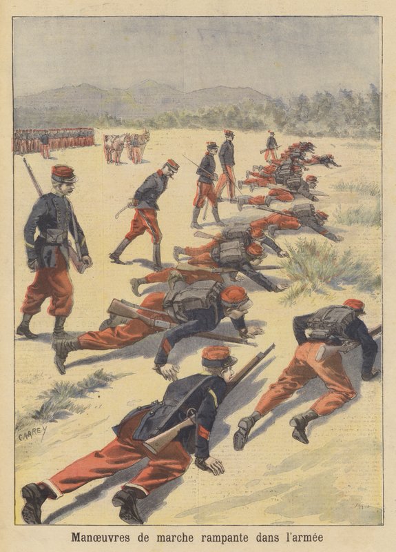 操縦上のフランスの兵士 作： フランス語学校