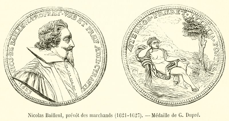 ニコラ・バイユル、商人の投票、1621-1627、メダル・オブ・デュプレ 作： フランス語学校