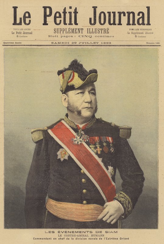 フランス海軍極東艦隊の指揮官であるヒューマン海軍中将 作： フランス語学校