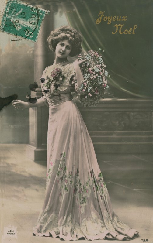 メリークリスマス。 1913年に送られたはがき。 作： フランスの写真家