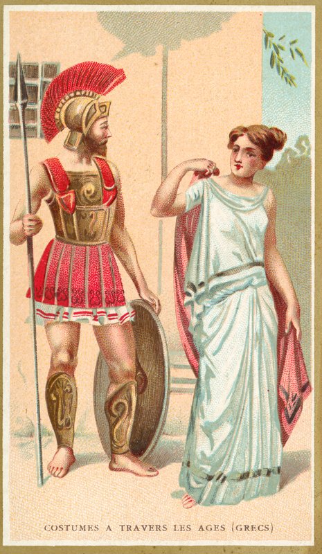 古代ギリシャの衣装（クロモリト 作： フランス語学校