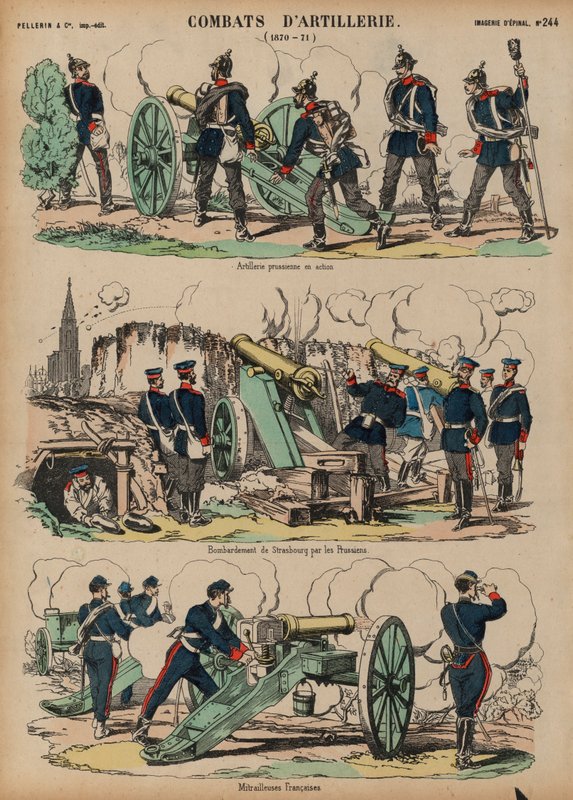 活動中の大砲、普仏戦争、1870〜 1871年 作： フランス語学校