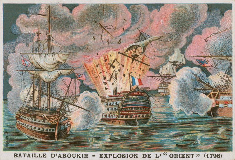 アブキール湾の戦い、1798年 作： フランス語学校