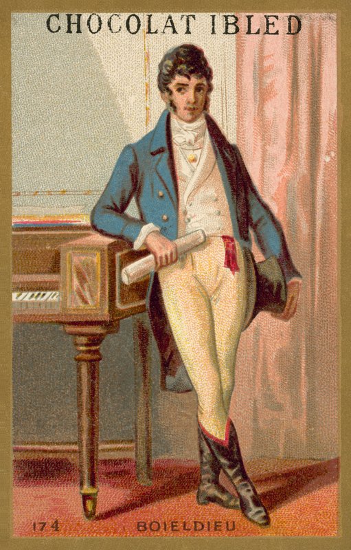 Francois-Adrien Boieldieu, フランスの作曲家 (chromolitho) 作： フランス語学校