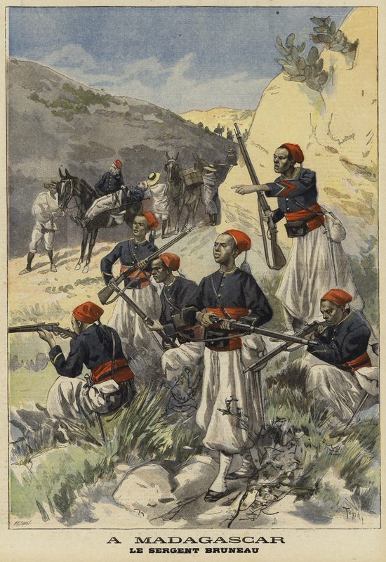 1897年のマダガスカルのフランス植民軍 作： フランス語学校