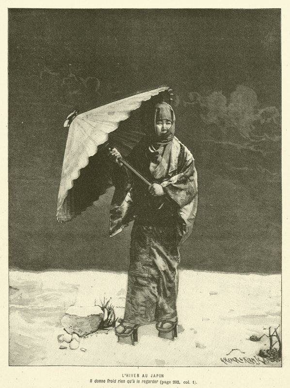 日本の冬（彫刻 作： フランス語学校