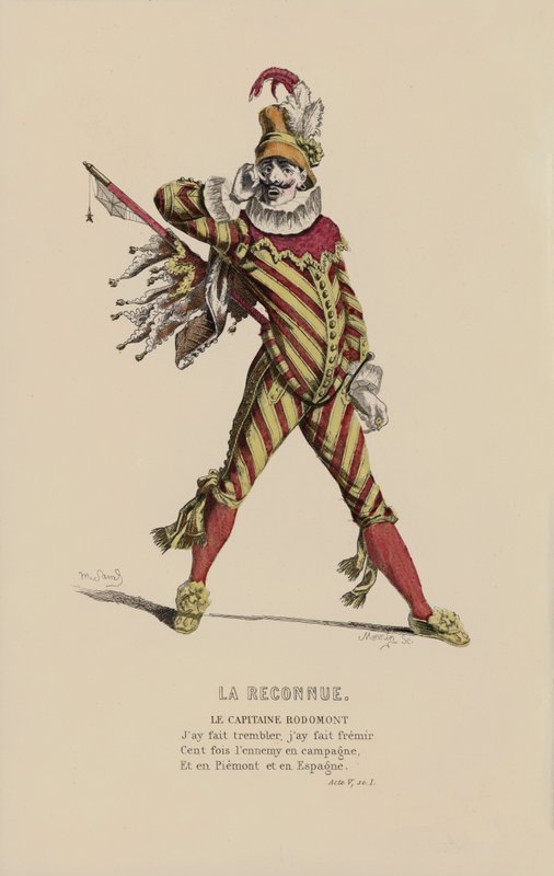 La Reconnue, Le Capitaine Rodomont (カラーエングレービング) 作： フランス語学校