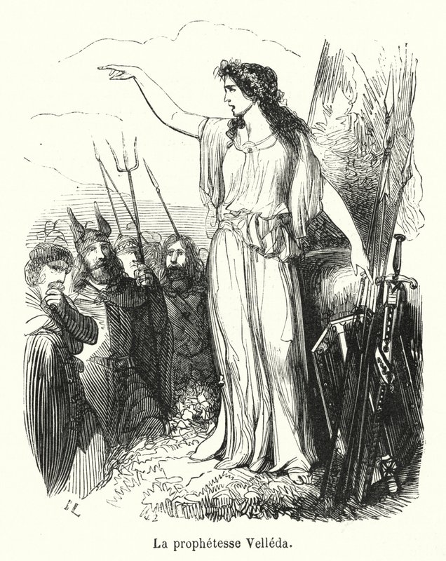 La prophetesse Velleda (エングレービング) 作： フランス語学校