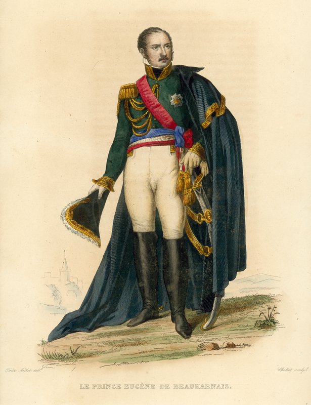 Le Prince Eugene de Beauharnais (カラーエングレービング) 作： フランス語学校