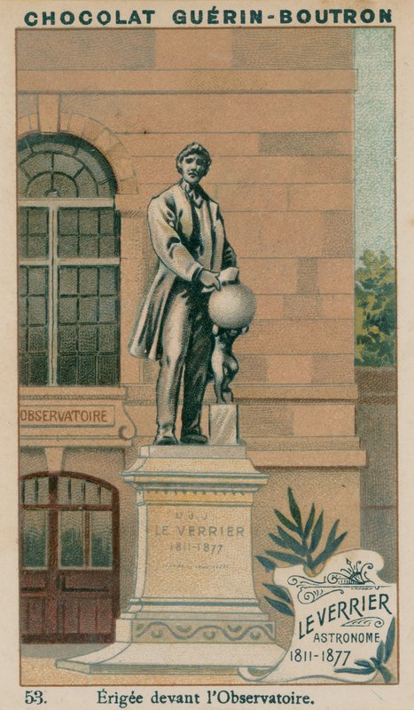 Leverrier、天文学者、1811-1877、天文台の前に建てられました 作： フランス語学校