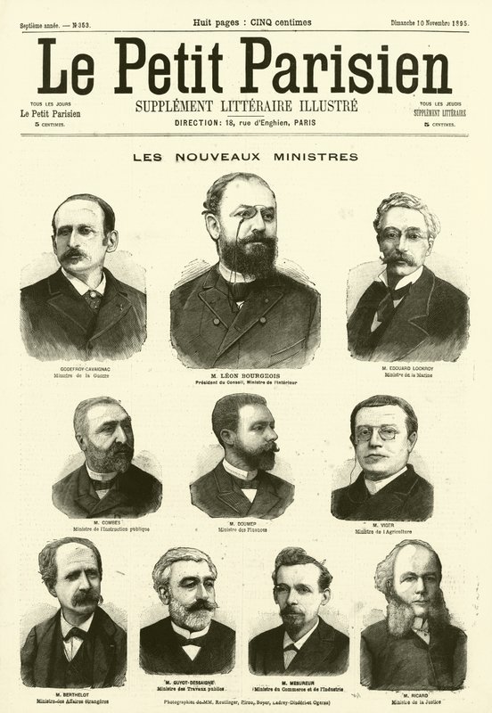 フランス政府の新閣僚たち（エングレービング 作： フランス語学校
