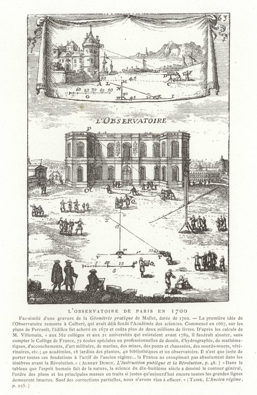 1700年のパリ天文台 作： フランス語学校