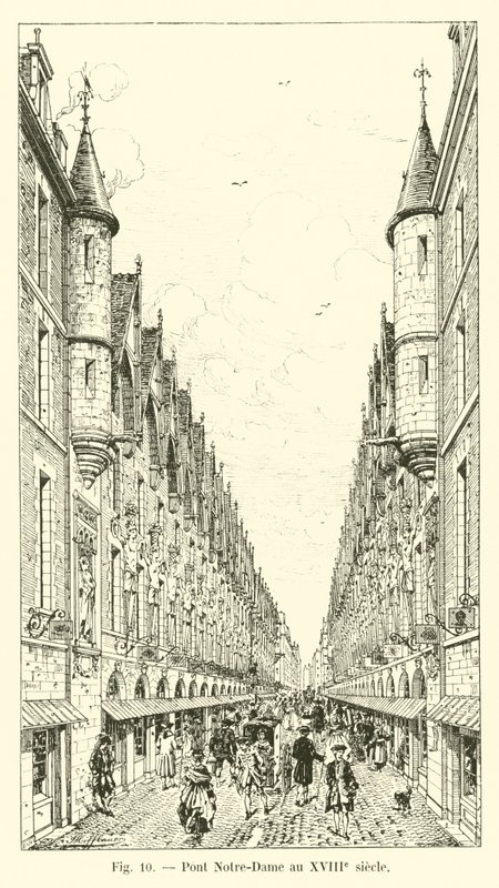 18世紀のノートルダム橋 作： フランス語学校