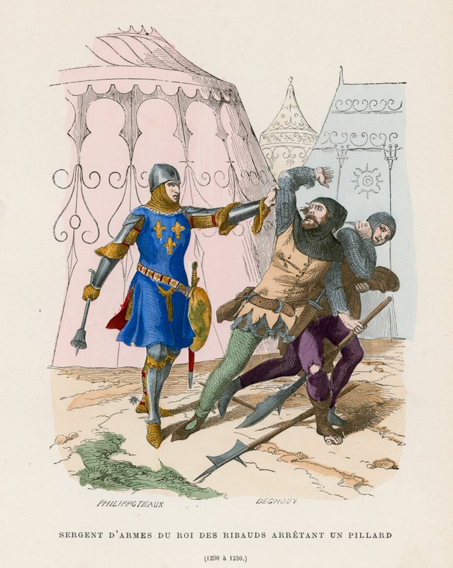1290-1330年に略奪者を逮捕した軍曹 作： フランス語学校