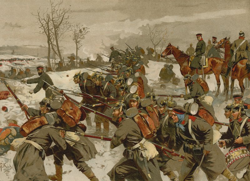 1871年1月15日〜17日の仏領プロイセン戦争、リサイヌの戦い 作： ゲオルグ・コッホ