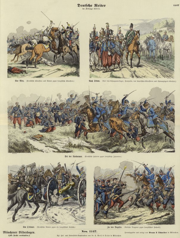 1870-1871年のプロイセン戦争のドイツ騎兵隊 作： ドイツ語学校