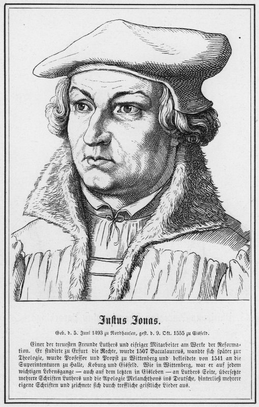 ユストゥス・ジョナス（彫刻 作： ドイツ語学校