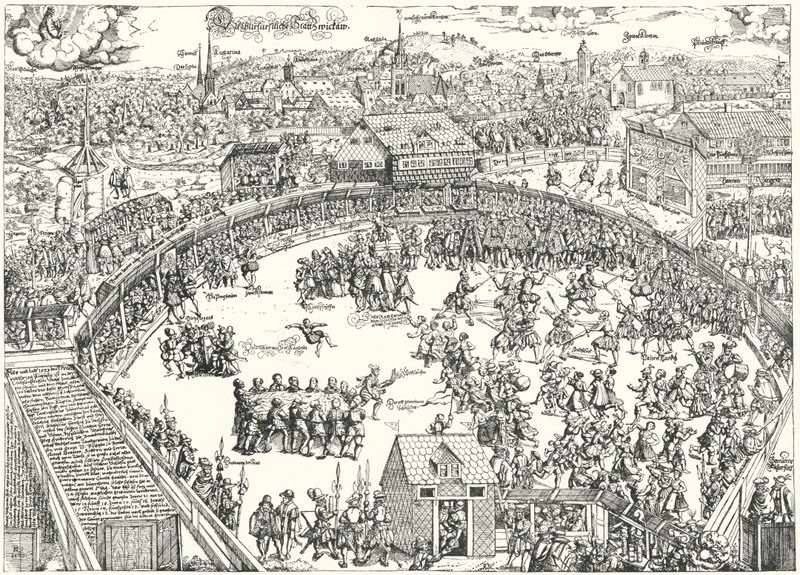 1573年8月、ツヴィッカウでのトーナメント 作： ドイツ語学校