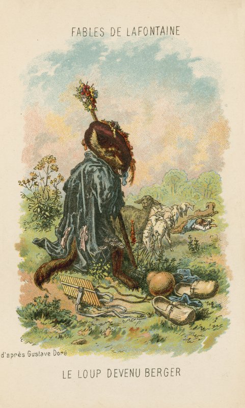 羊飼いをしたオオカミ（chromolitho） 作： ギュスターヴ・ドレ