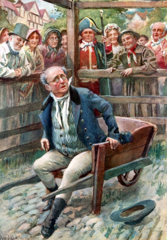 Mr.Pickwick in the Pound（カラーリトグラフ版 作： ハロルド・コッピング