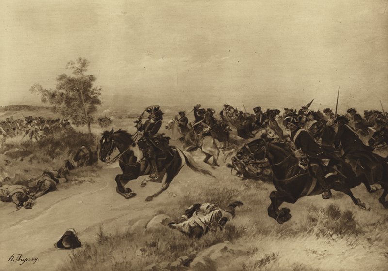 ブレナムの戦い、1704年（グラビア） 作： アンリ・ルイス・デュプレー