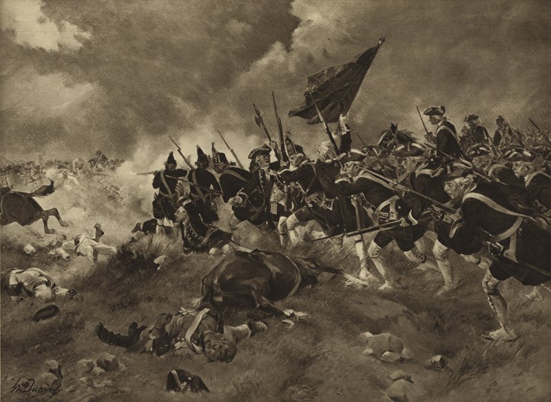 デッティンゲンの戦い、1743年（グラビア） 作： アンリ・ルイス・デュプレー