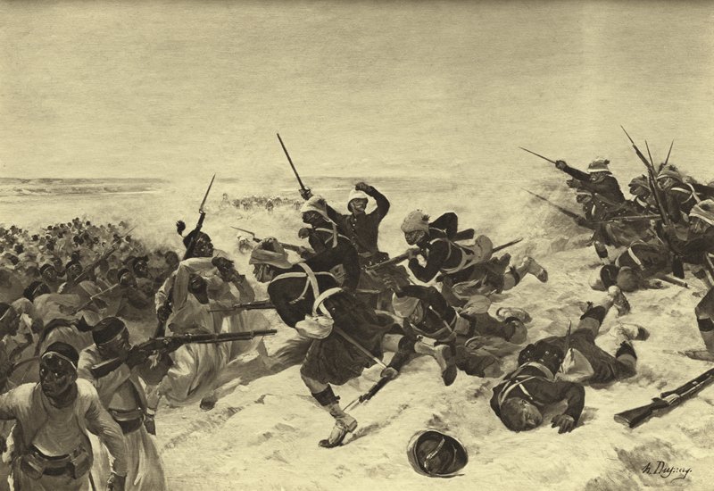テルエルケビールの戦い、1882年（グラビア） 作： アンリ・ルイス・デュプレー