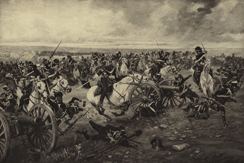 ウォータールーの戦い、1815（グラビア） 作： アンリ・ルイス・デュプレー