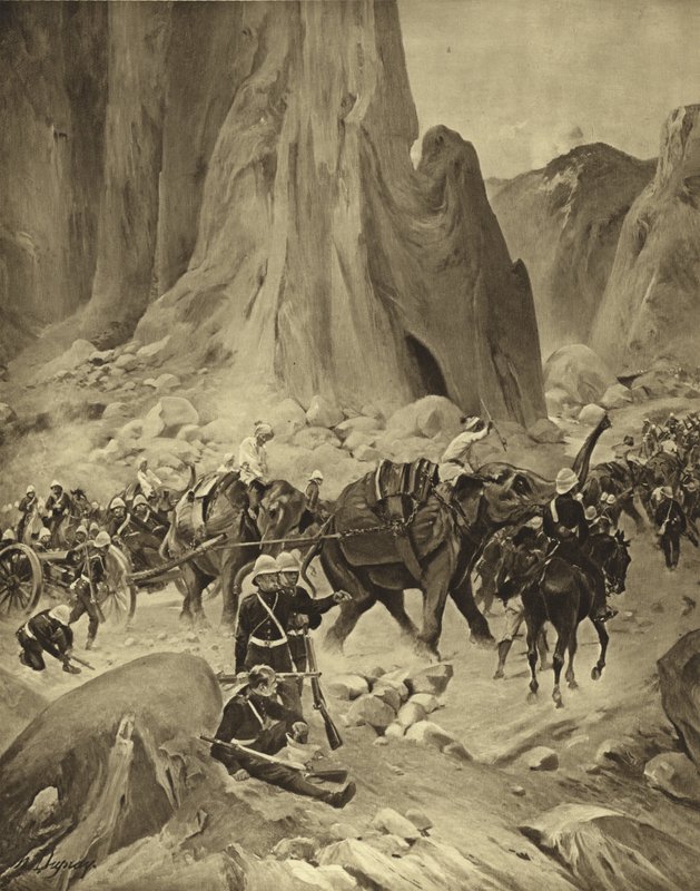 アビシニア戦争、1868年（グラビア） 作： アンリ・ルイス・デュプレー