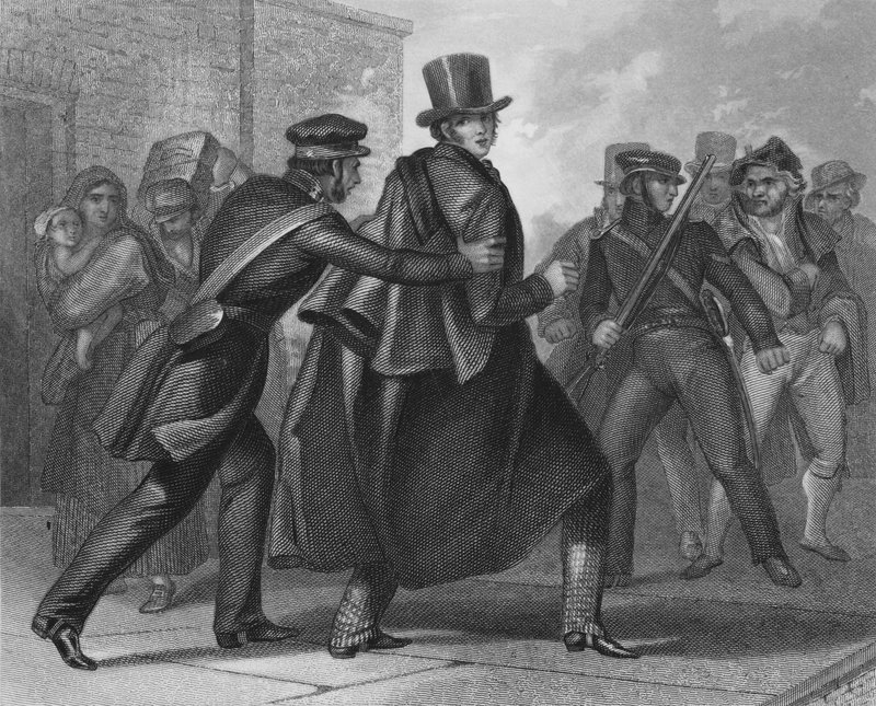 アイルランドのナショナリスト政治指導者ウィリアムスミスオブライエンの逮捕、1848年 作： ウォーレン後のヘンリー