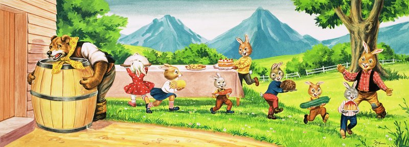 クマのウサギ 作： ヘンリー・チャールズ・フォックス