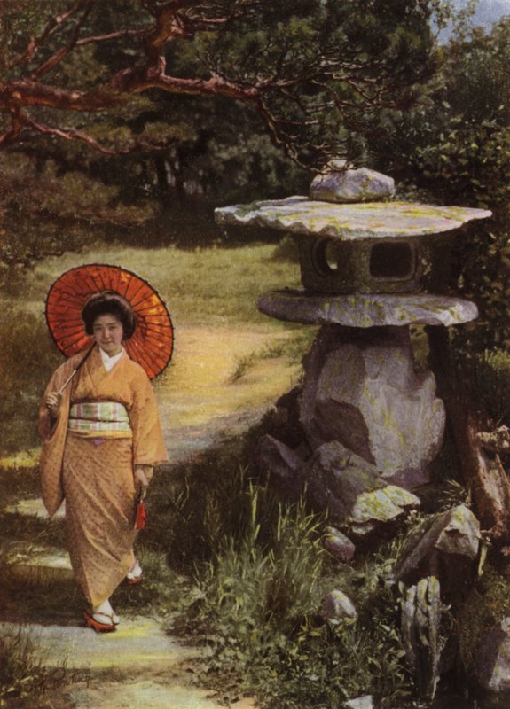 少女とランタン（写真 作： ハーバート・ポンティング