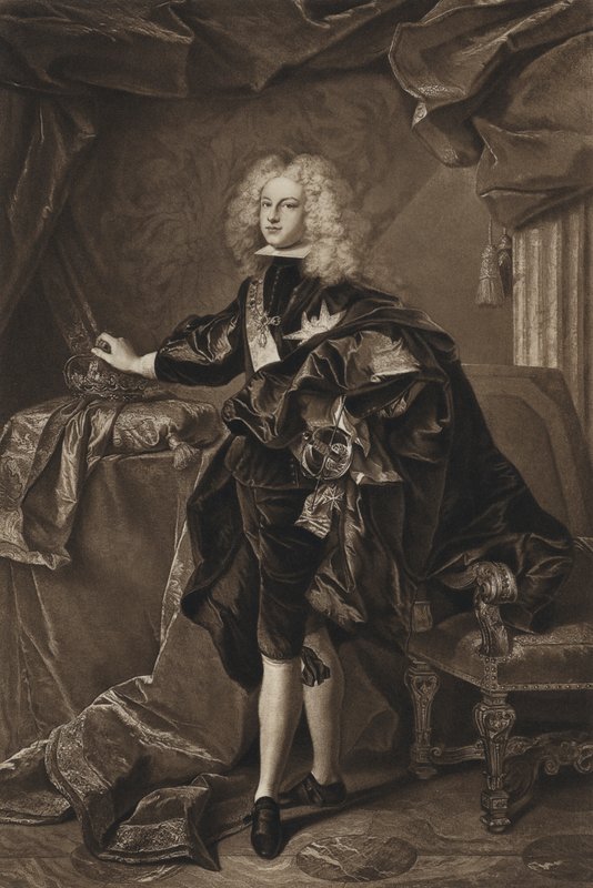 スペイン王フィリップ5世(リトグラフ) 作： Hyacinthe（後）Rigaud