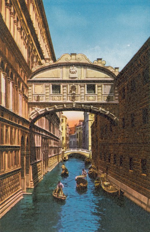 ベネチア/ヴェネツィア：ため息橋（カラー写真） 作： イタリアの写真家