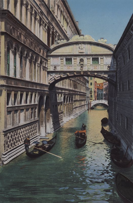 ベネチア、ため息の橋（カラー写真 作： イタリアの写真家