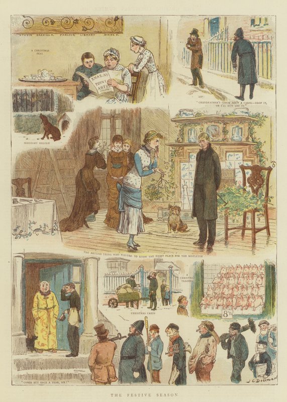 お祝いの季節（chromolitho） 作： ジョン・チャールズ・ドールマン