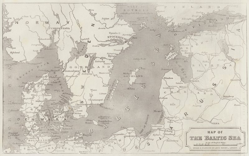 バルト海の地図 作： ジョン・ダワー