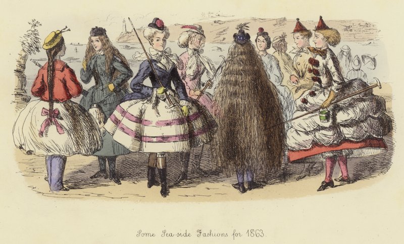 1863年の海辺のファッション 作： ジョン・リーチ